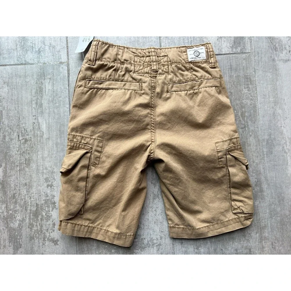 Gap Kid Toddler Boy Youth Cargo Shorts Khaki Tan Beige Casual Summer 6 Slim NEW